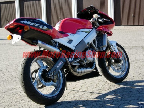 Tyga performance exhaust Cagiva mito 125 in mild stell and alluminium silencer